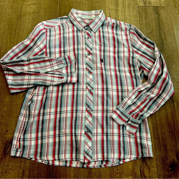Travis Matthew Red and Grey button up Sz Extra Large - Picture 1 of 10